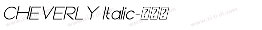 CHEVERLY Italic字体转换 CHEVERLY Italic字体转换